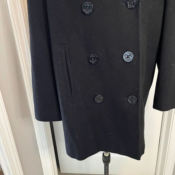 Jones New York JNY 100% Pure Wool Double Breasted Button Pocket Lined Peacoat - Picture 10 of 16
